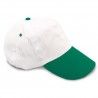 Gorra 5 paneles bicolor cierre velcro