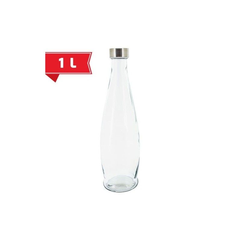 BOTELLA CRISTAL 1L TRANSPARENTAQUA SANA